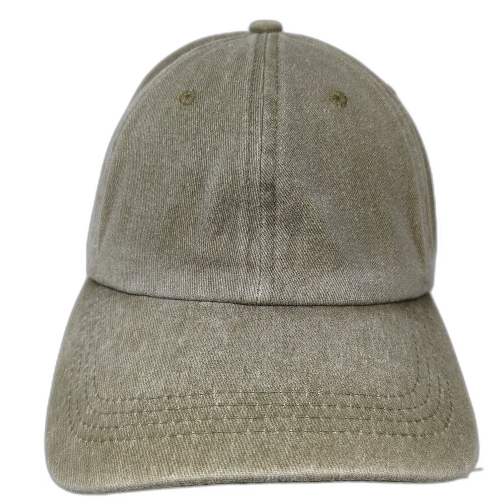 Lift Down Baseball Cap Brown XL Washed Cotton Slideback Adjustable Plain Hat